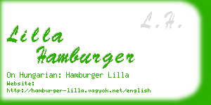 lilla hamburger business card